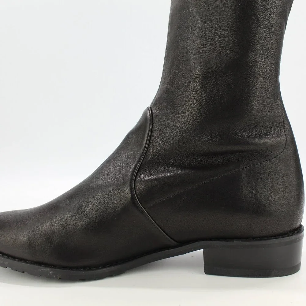 NEW Stuart Weitzman Lowland Over-the-Knee Boots-Black Leather – Small Feet